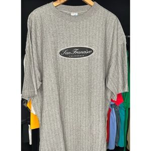Early 90s San Francisco Single Stitch Woven Cal Cru Tee XXL